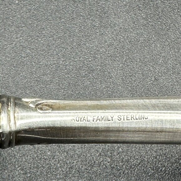 Vtg Sterling Silver Cheese Wire Slicer Server Cutter Royal Family Fleur De Lys - Picture 5 of 12